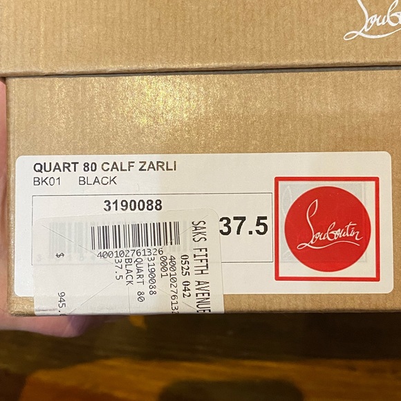NIB Christian Louboutin Quart 80 Calf Zarli, Size 37.5 - Picture 10 of 11